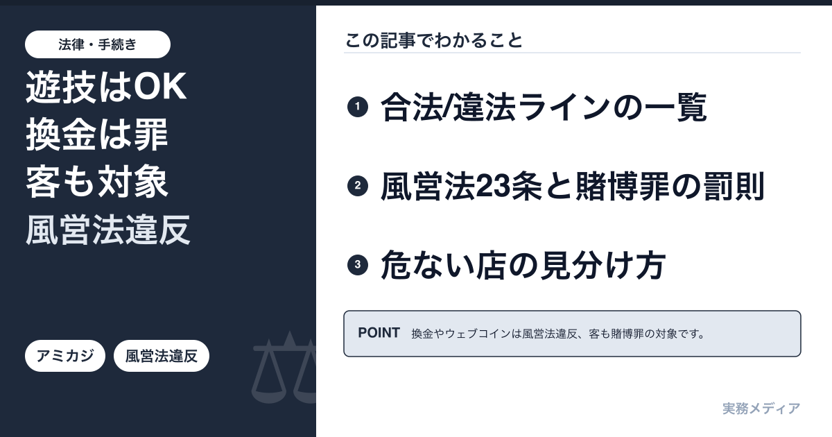 アミューズメントカジノの合法・違法ラインを風営法・賭博罪から2026年徹底解説