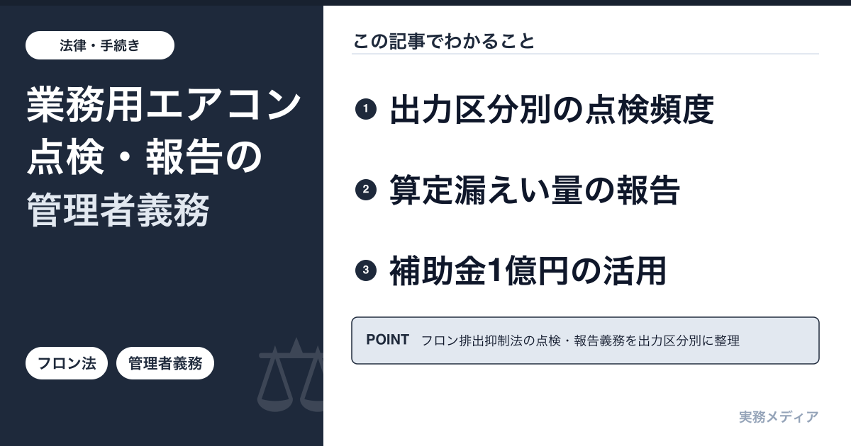 業務用エアコンのフロン排出抑制法 管理者義務と2027/2029年問題|事業者向け実務ガイド